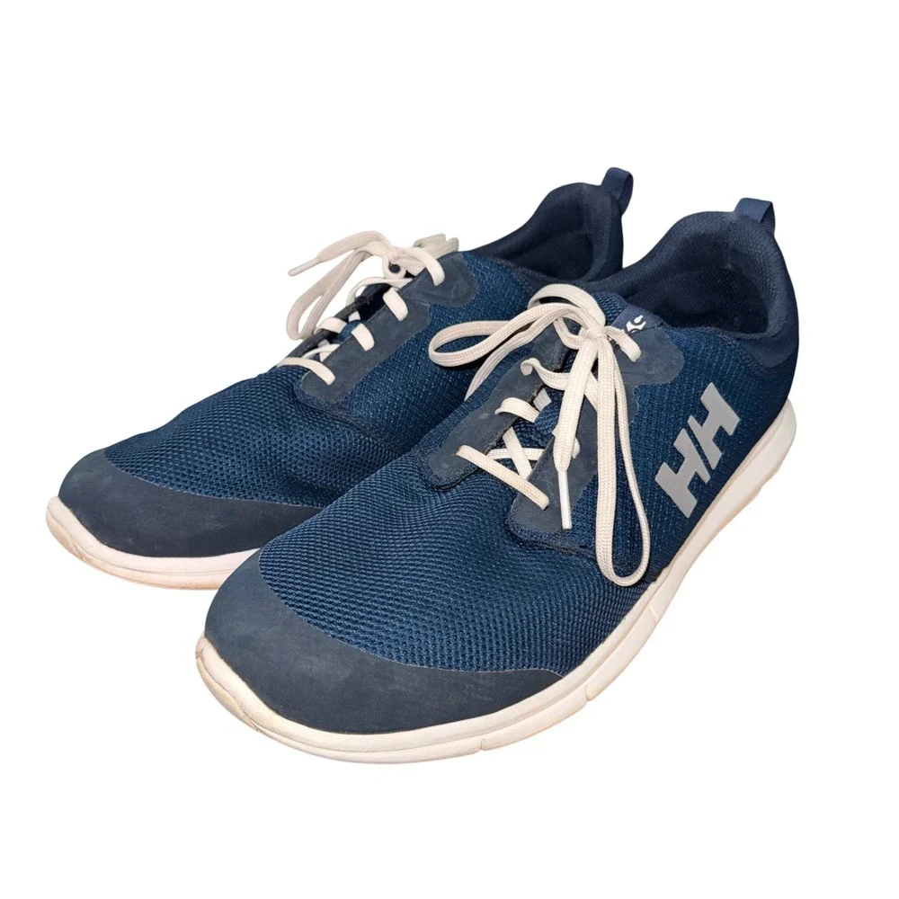 Helly Hansen Feathering Mens 13 Pre-Owned Sailing Shoes Navy Blue‎ Mesh Sneakers
